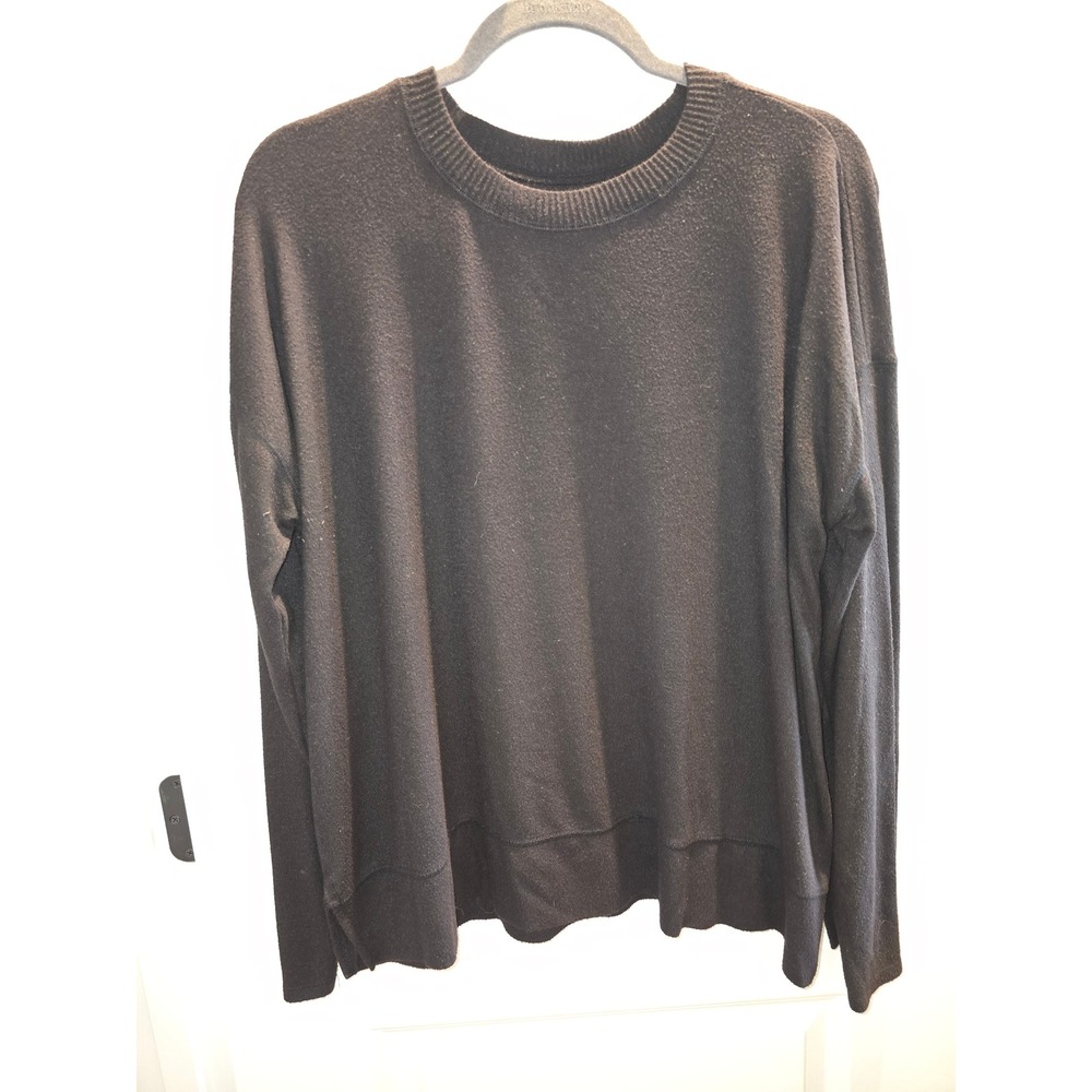 Lucky Brand Womens Black Crew Neck Pullover Knit Sweater Size‎ Large L/G RN80318